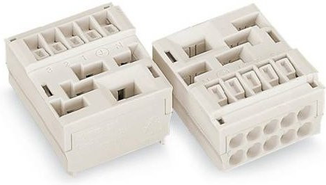 WAGO Verbindungsklemme starr für 1.5-2.5mm² mit 4 Polzahl in Weiß, 50 Stück - Bild 1