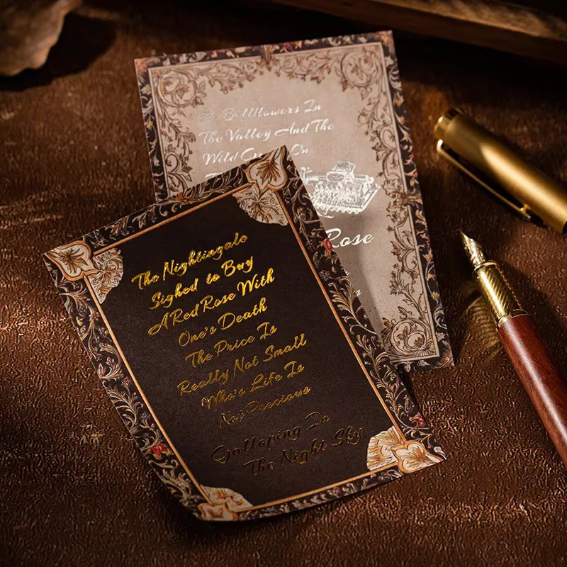 2er Pack Vintage Notizbücher mit mittelalterlicher Poesie und Goldfolie-Dekoration in Gold und Multicolour - Bild 1