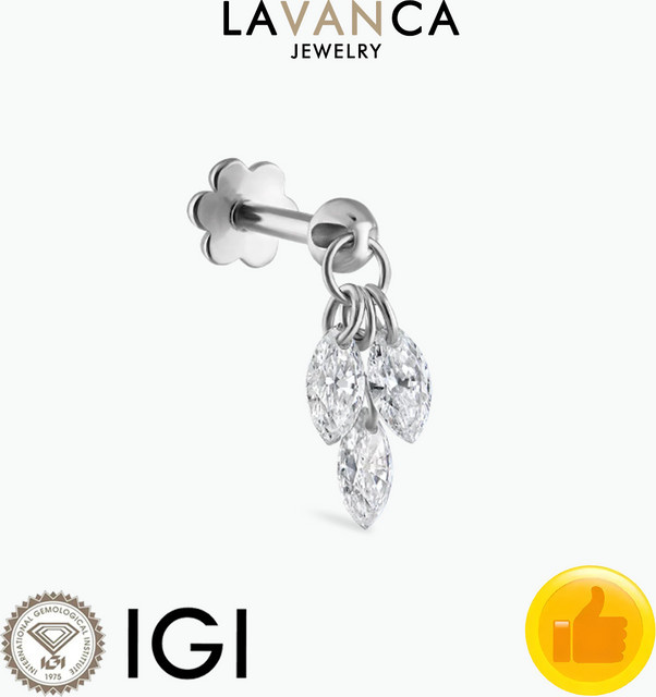 Dae Vonca Einzelohrring Weißgold, Diamant, Damen - Bild 1