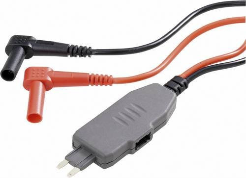 Voltcraft MS-4S Messadapter Stecker-Mini-Flachsicherung mit 4mm Lamellenstecker in Schwarz und Rot - Bild 1