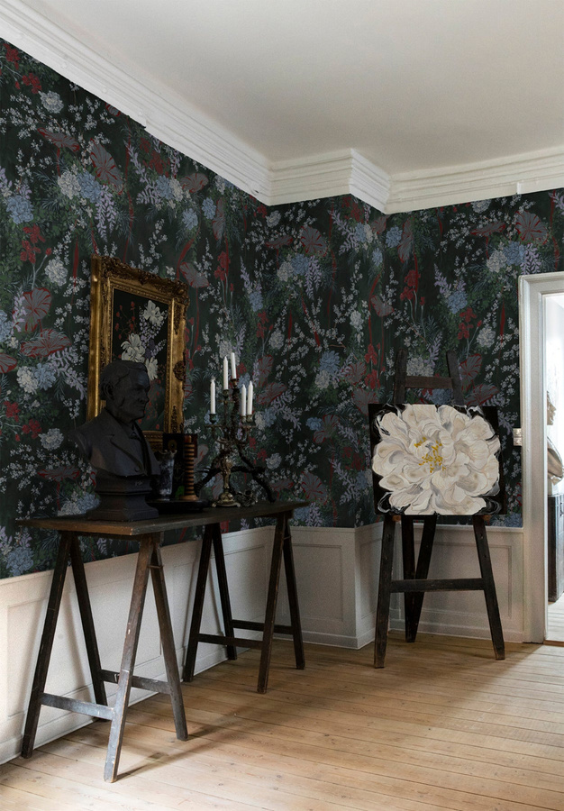 Isidore Leroy Wandtapete Fleurs d'Intérieur Botanisches Floral Mural Multicolour B: 330 cm, H: 50 cm - Bild 1