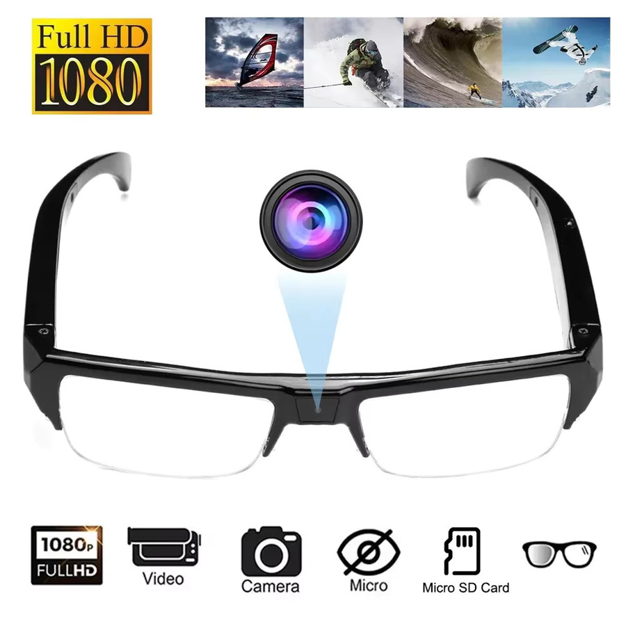 DIXSG Mini Kamera Brille mit HD 1080P Videoaufnahme in Schwarz für Meetings und Sport - Bild 3