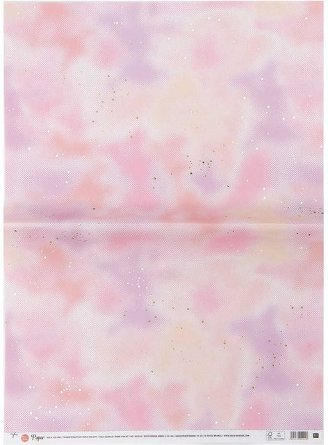 Rico Design Paper Poetry Paper Patch Bastelpapier in Rosa-Violett, B: 30 cm, H: 42 cm - Bild 1