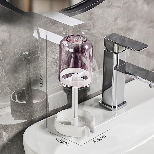 Mango Event Zahnbürstenhalter mit Staubschutzhülle und Ablassdesign aus Kunststoff in Rosa - Bild 1
