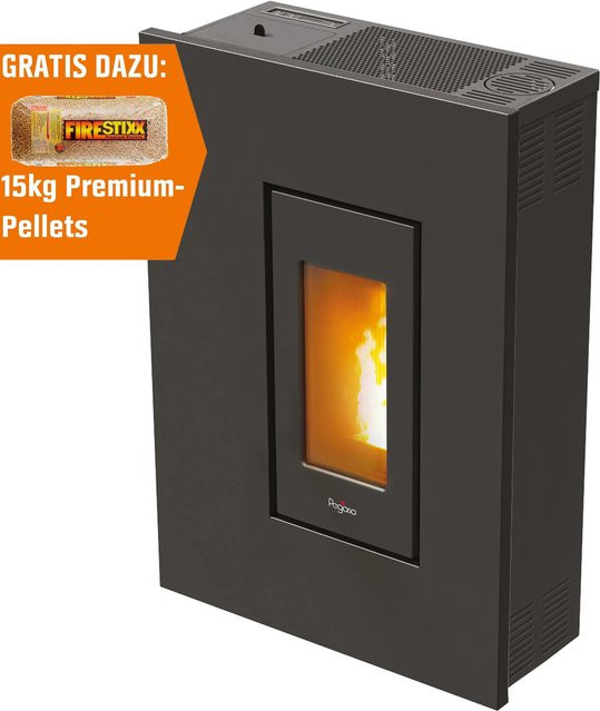 Pegaso Pelletofen Madison 5 in Anthrazit mit Automatik, Fernbedienung und WIFI, 5,3 kW - Bild 1