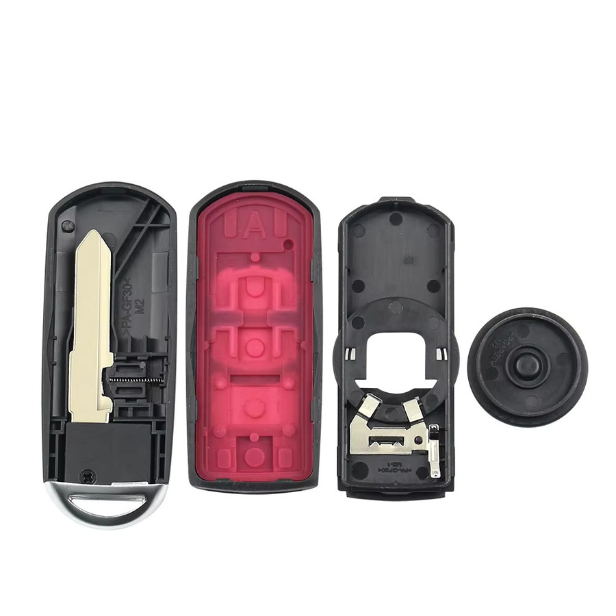 KEYYOU Fernschlüsselgehäuse für Mazda 6, 3, CX-3, CX-5, Axela, Atenza, X-5, Summit, M3, M6 in Schwarz (2/3/4 Tasten) - Bild 1