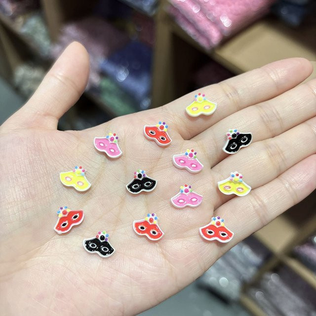 Zhou Nailart Cartoon-Augen Harz-Nagel-Charms, 100 Stück, Glänzend - Bild 1