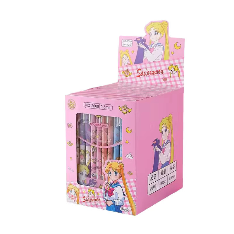Bandai Sailor Moon Kawaii Gelstifte mit 0,5 mm Stiftmine in Schwarz und Multicolour für Schul- und Bürobedarf - Bild 2