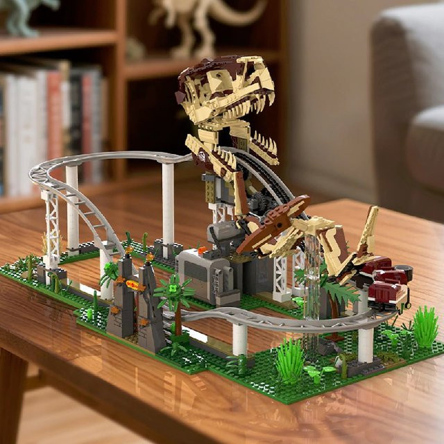 Kreative Expert MOC Dinosaurier Achterbahn, Bausteine, 1.291 Teile - Bild 1