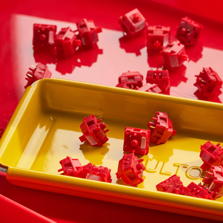 TTREDS Switch 45G Tactile Pre-Lubed HotSwap Pom Stem HMX Switches für mechanische MX-Tastaturen in Rot - Bild 3