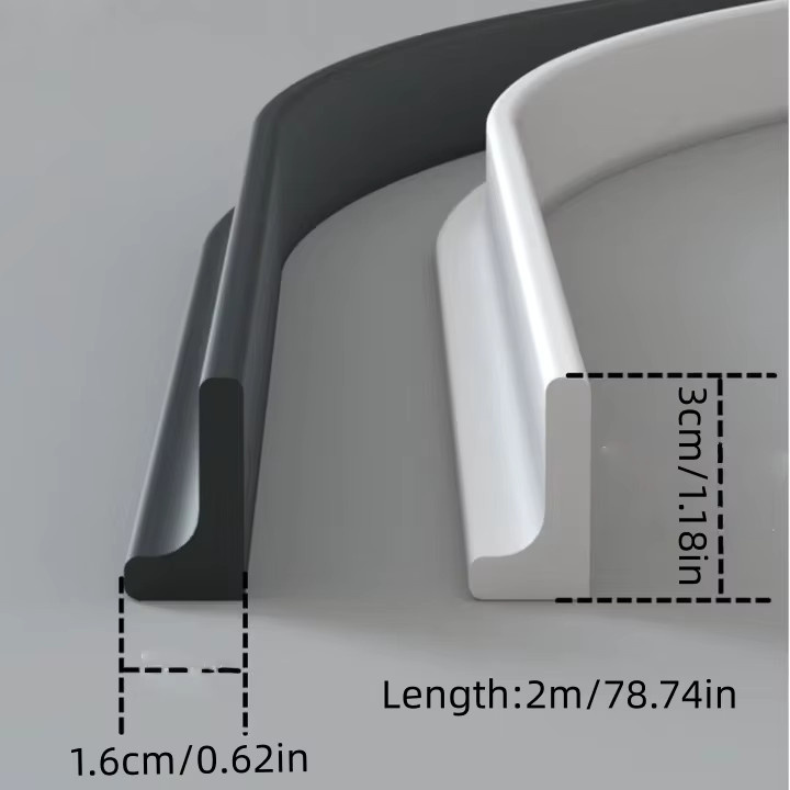 Duschschwelle Wasserstopper als Bodendichtung für das Badezimmer, weiß, Länge: 2 m - Bild 2