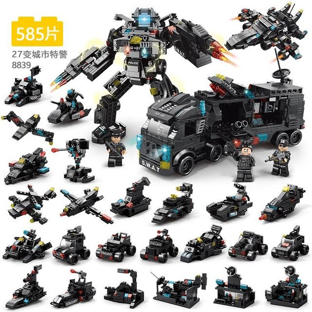 MagicMonkey City Polizei Swat Militär Bausteine Set 585 Teile - Bild 1