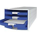 HAN Schubladenbox Impuls 2.0 Dokumentenbox mit 4 Schubladen für DIN A4 in Grau/Blau - Bild 2