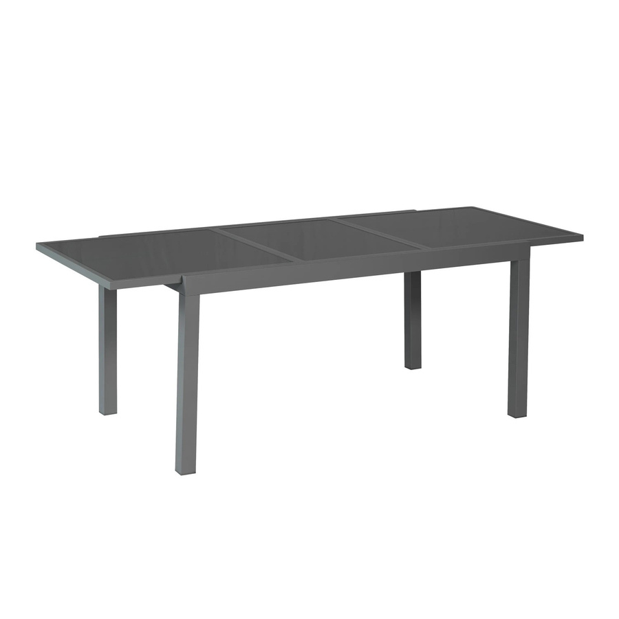 Merxx Gartentisch aus Aluminium und Glas in Graphit, ausziehbar, rechteckig, B/T: 150 bis 210 cm x 90 cm - Bild 2