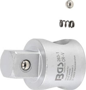 BGS Gleitgriff-Adapter für Verlängerungen mit Abtrieb Außenvierkant 20 mm (3/4") in Silber - Bild 1