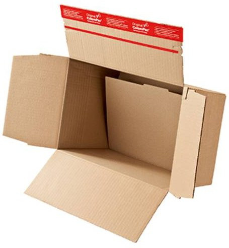 Colompac Versandkarton DIN A3 aus Wellpappe mit Selbstklebeverschluss, Braun, 10 Stück - Bild 1