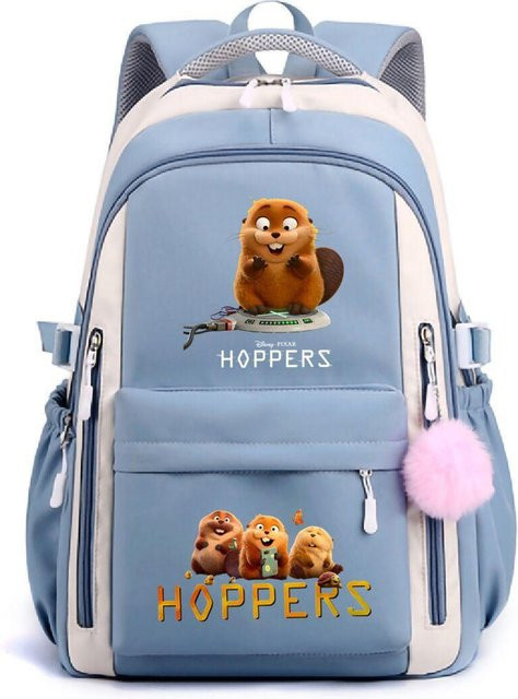 3-teiliges Schulrucksack-Set in Blau aus Oxford-Stoff mit Schultasche und Federmäppchen - Bild 1