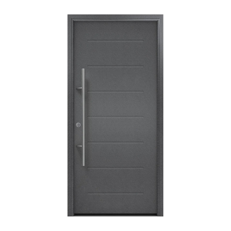 EcoStar Haustür Isopro Secur IPS 015 Anthrazitmetallic B: 110 cm, H: 210 cm, DIN Links - Bild 2