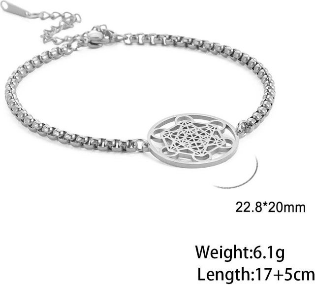 YULIN Armband Edelstahl, Weiß, Unisex, 17-22cm - Bild 1