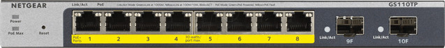 Netgear GS110TPv3 Managed Gigabit Ethernet Switch mit PoE in Grau - Bild 1