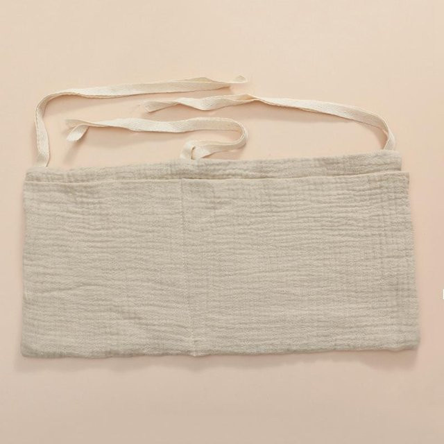 XYNN Baby Krippen Organizer aus Baumwolle in Beige für Neugeborene und Kinderwagen - Bild 1