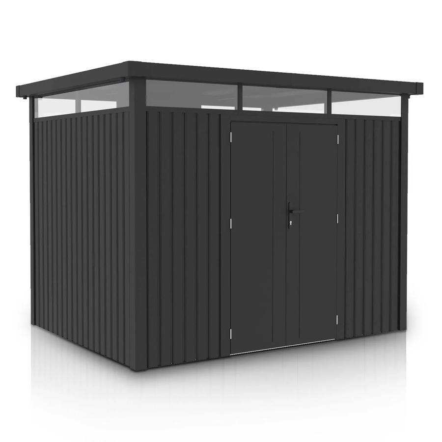 Juskys Gerätehaus Luzern Metall Geräteschuppen Anthrazit 7,8 m² B: 294,0 cm, T: 256,0 cm, H: 200,0 cm - Bild 2