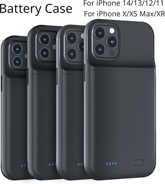 Fraternize Smart Battery Case Power Bank Ladegerät Abdeckung für iPhone in Schwarz - Bild 1