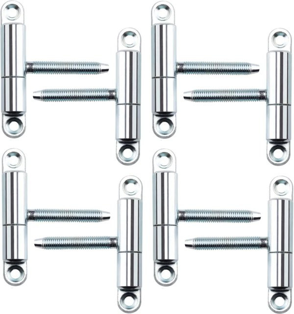 SO-TECH 8er Set Einbohrband aus verzinktem Stahl in Silber, Maße: 15 x 83 mm mit M8 x 50 mm Zapfen - Bild 1