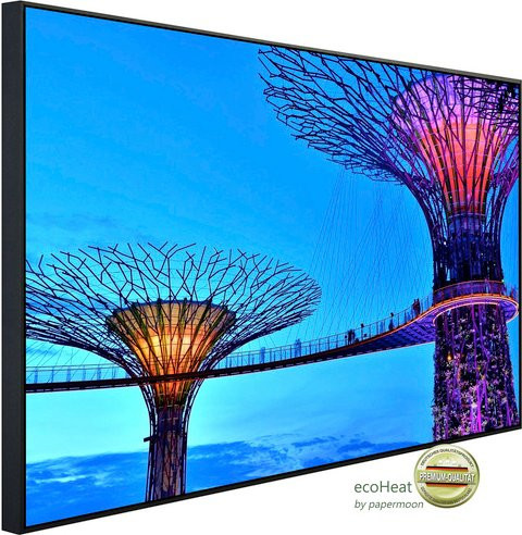 papermoon EcoHeat Infrarotheizung Singapore Bay Supertrees, bunt mit Matt-Effekt, App-Steuerung und Überhitzungsschutz - Bild 1