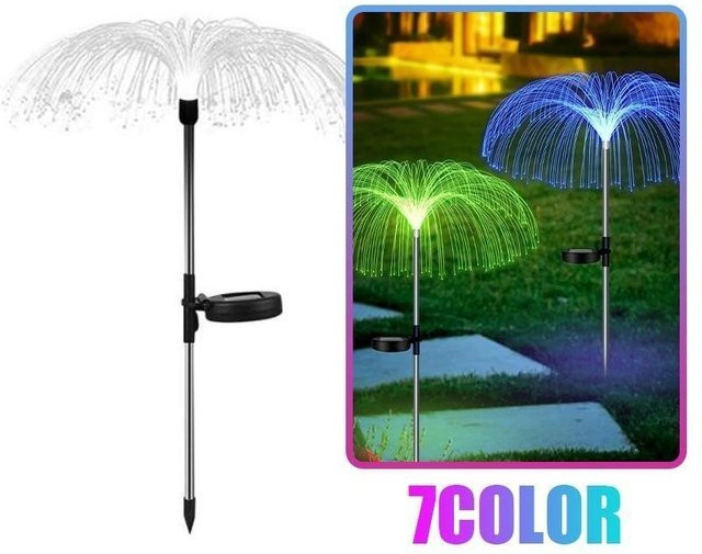 YWZT BEIMT Factory Solar Quallen Gartenleuchten LED Mehrfarbig Wasserdicht IP65 Outdoor Deko für Balkon und Garten - Bild 1