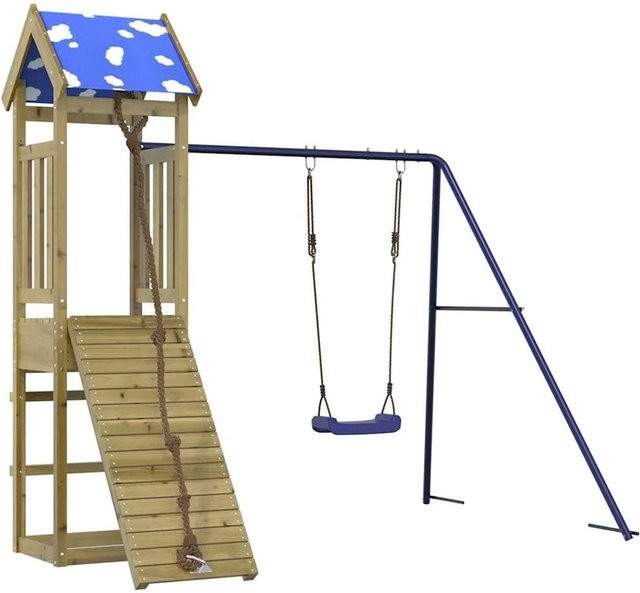 vidaXL Spielturm aus imprägniertem Kiefernholz in Blau und Multicolour - Bild 1
