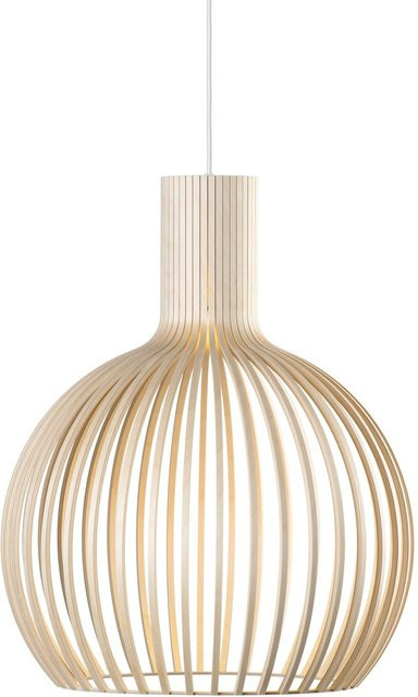 Secto Octo Small 4241 Pendelleuchte aus Birkenholz in Beige - Bild 1