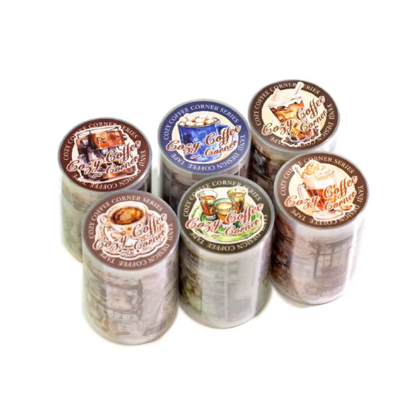 PET Aquascape Tape Washi Tape Dekoratives Collage-Band für Scrapbook in Beige und Multicolour, Breite: 6 cm, Länge: 2 m - Bild 3
