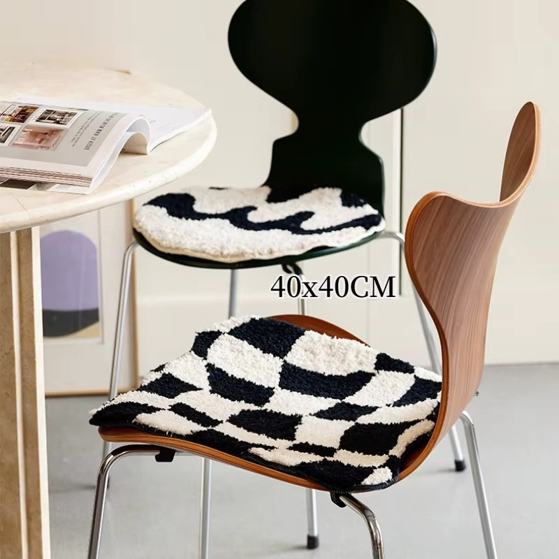 DHDH Kariertes Büro-Sitzkissen mit Mosaik-Design in Multicolour, B/T: 40 x 40 cm - Bild 2