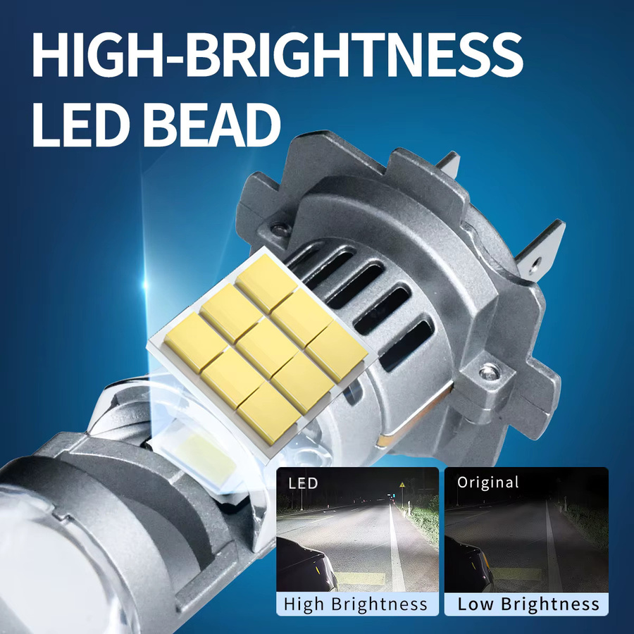 p2max LED-Projektorlinsenbirnen G18 H7 60W 6000K Weiß/Silber für Autoscheinwerfer mit präziser Lichtlinie - Bild 3