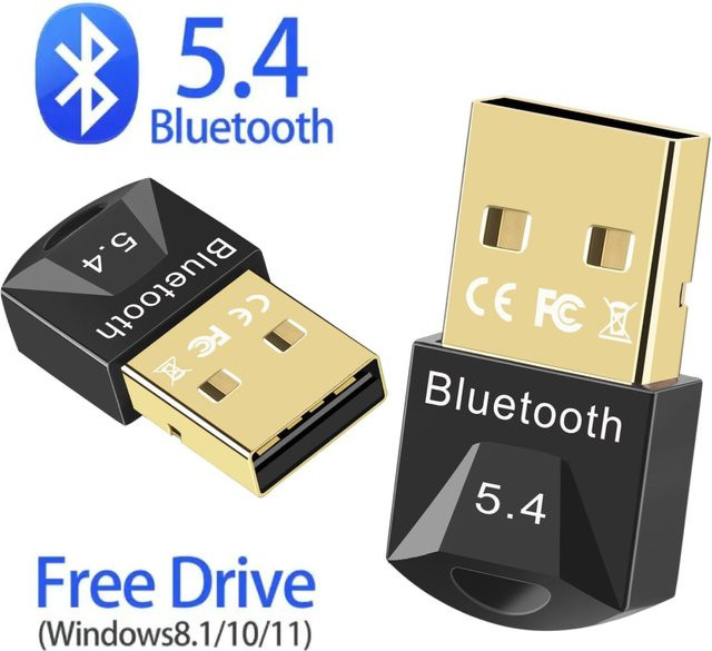 Kebidumei Bluetooth 5.4 USB Adapter in Schwarz für PC und Laptop als Dongle-Empfänger für Lautsprecher, Maus, Tastatur und Audio-Geräte - Bild 1