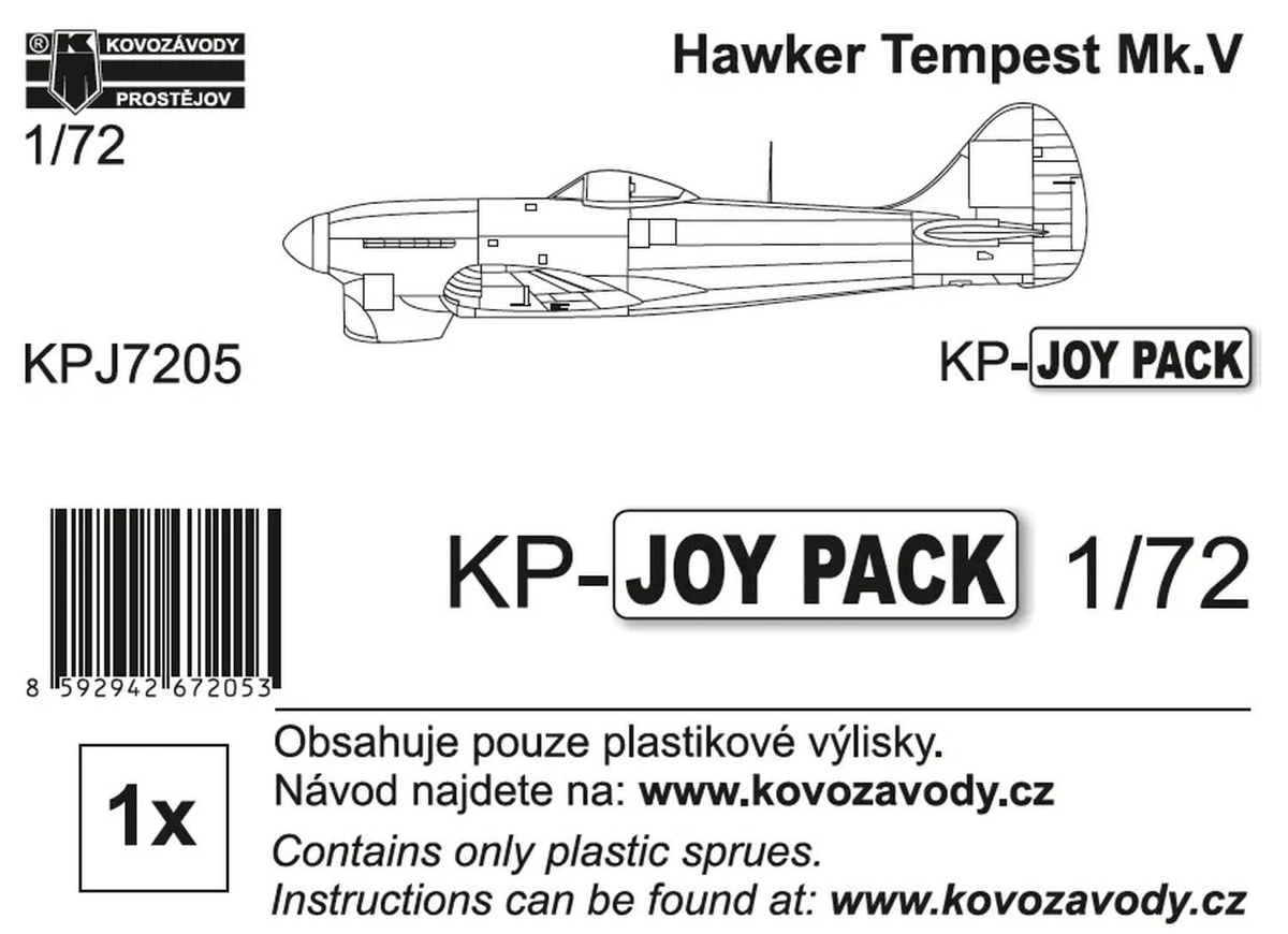 KP Models Hawker Tempest Joypack Plastikmodellbausatz Flugzeug 1/72 - Bild 2