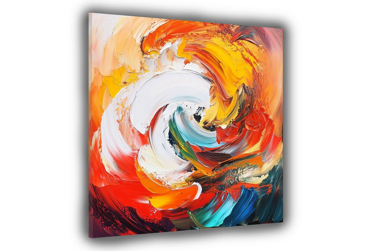 Artedinoi Leinwandbild Abstrakt Farbenwirbel Energie Kunstdruck XL Wandbild - Bild 1