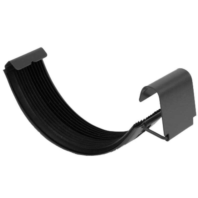 Rinnenverbinder mit Gummidichtung für Stahl-Dachrinne Friedrich von Lien AG System 125 mm, Halbrunde Form, in Anthrazit, Braun oder Schwarz - Bild 1