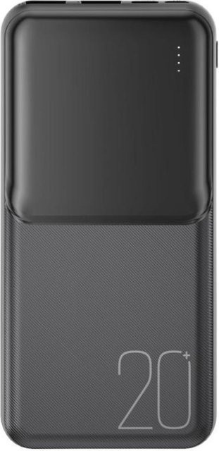 Externer Akku XO Design PR252 mit 20000mAh und 10W in Schwarz mit USB-A, USB-C und Micro-USB Anschlüssen - Bild 1