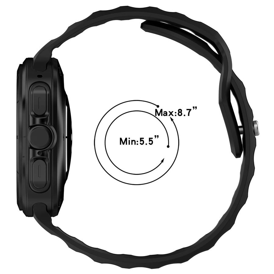 Samsung Uhrenarmband Silikon, Schwarz, Samsung Galaxy Uhr Ultra/2025 47mm - Bild 3