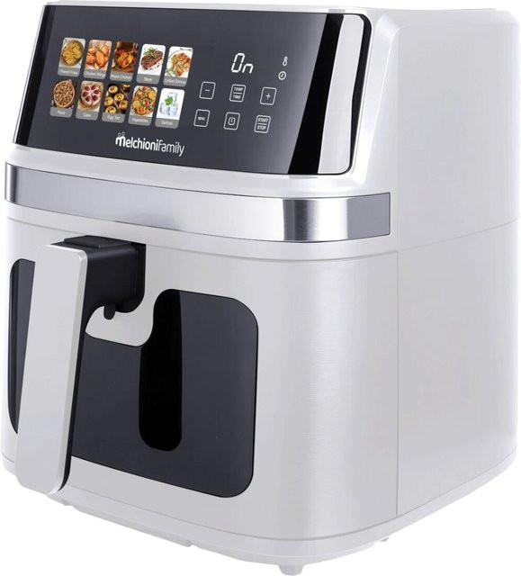 Melchioni Heißluftfritteuse 8L mit Doppelheizung, 2200W und LED Digital Display, Weiß - Bild 1