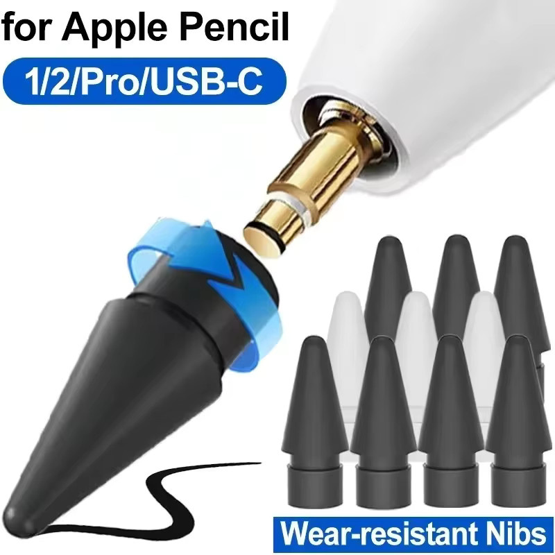 Verschleißfeste Ersatzspitzen für Apple Pencil 1, 2, USB-C und Pro, 2 Stück Precision Fine Nibs für iPad Pro und Pencil Stylus - Bild 5