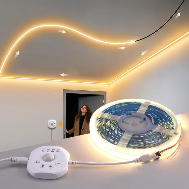 Creative Horse LED-Streifenlicht adressierbare Pixel LED mit PIR-Bewegungssensor für Treppen, SMD 2835 WS2811 IC, Kaltweiß, 5 m - Bild 1