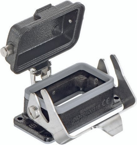 HARTING Anbaugehäuse 09 37 010 0318 in Schwarz aus Aluminium - Bild 1