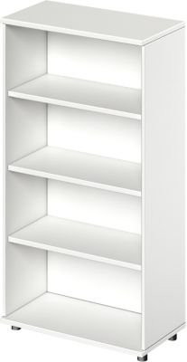 Schäfer Shop Genius Regal TETRIS WOOD mit 4 Fachböden, Farbe: Weiß, Breite: 80 cm - Bild 1