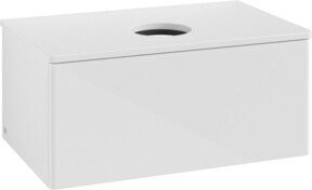 V&B Waschtischunterschrank Antao mit Beleuchtung in Weiß lackiert, B/T/H: 80 x 36 x 50 cm - Bild 1