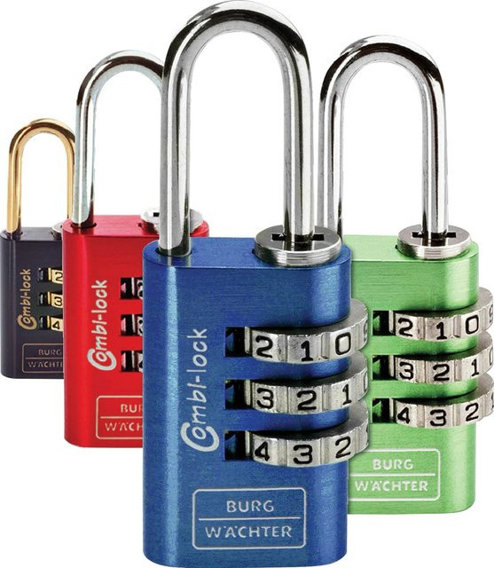 Burg Wächter Combi Lock Fun 88 30 Verstellbares Zahlenschloss aus Aluminium in Multicolour - Bild 1