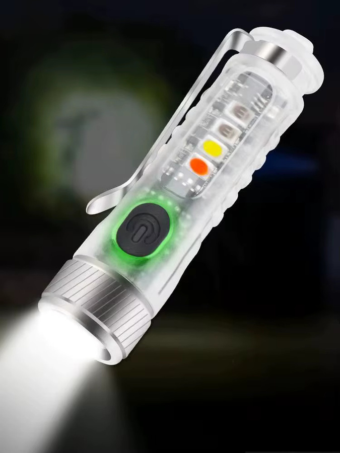 BORUiT MY22 UV EDC LED Schlüsselanhänger Taschenlampe mit 220 Lumen, Typ-C wiederaufladbar und wasserdicht - Bild 4