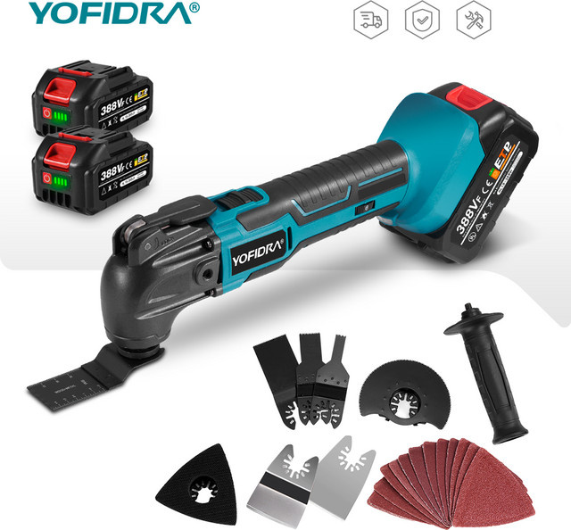 YOFIDRA Kabelloses elektrisches oszillierendes Multifunktionswerkzeug mit 6 Gängen für Makita-Akkus - Bild 1